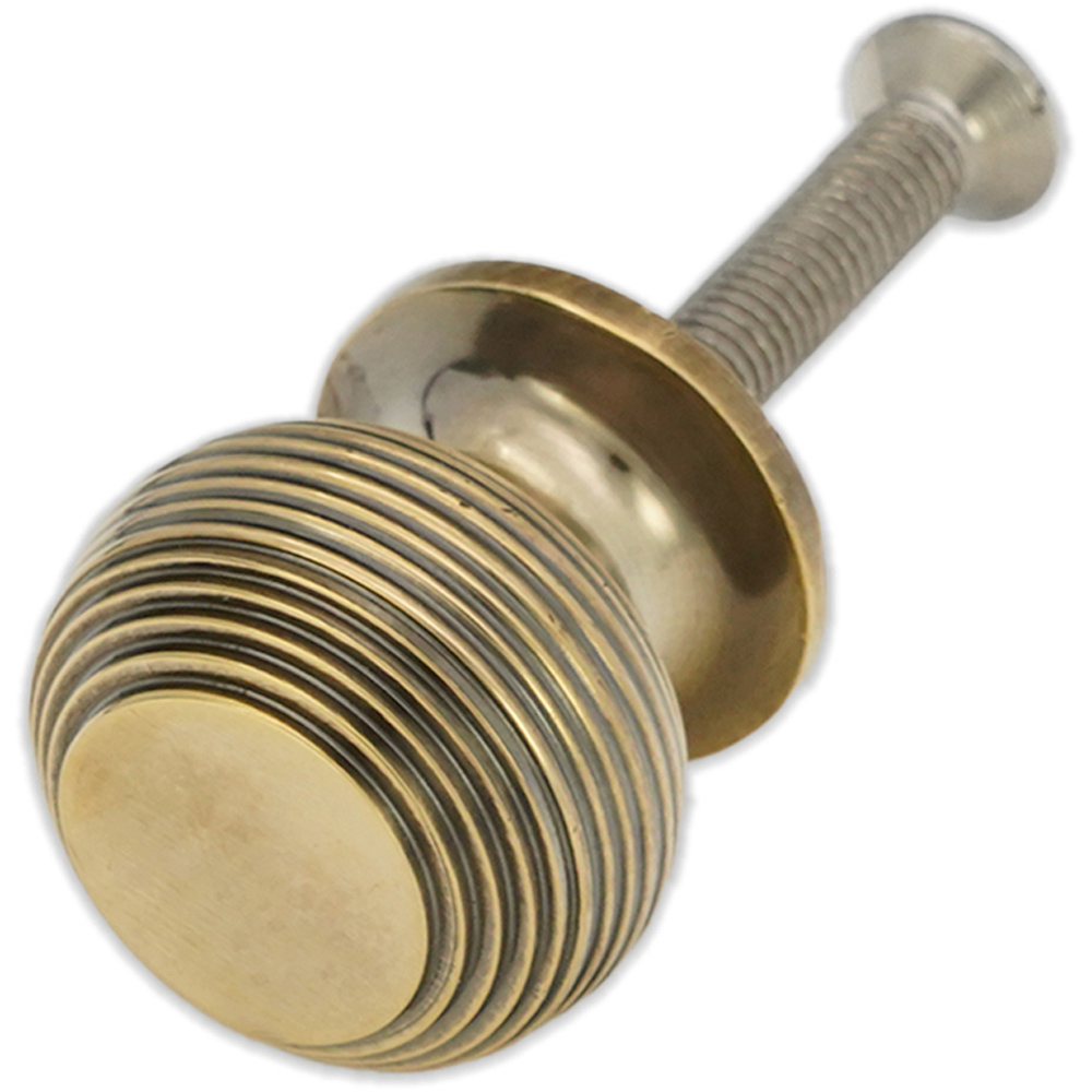 Spira Brass Beehive Aged Brass Small 32mm Cupboard Knob Image 4