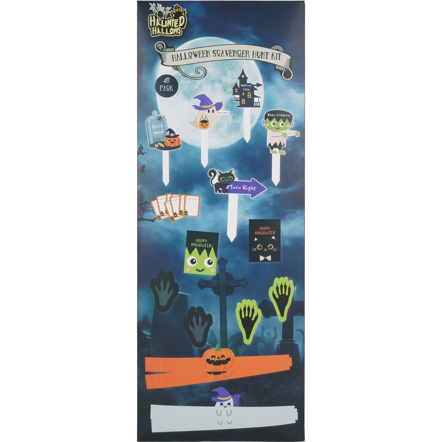 Halloween Scavenger Hunt Kit Orange and Green Image 1