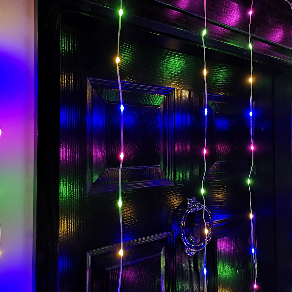Samuel Alexander 300 Multicolour LED Party Curtain Christmas Lights Image 2