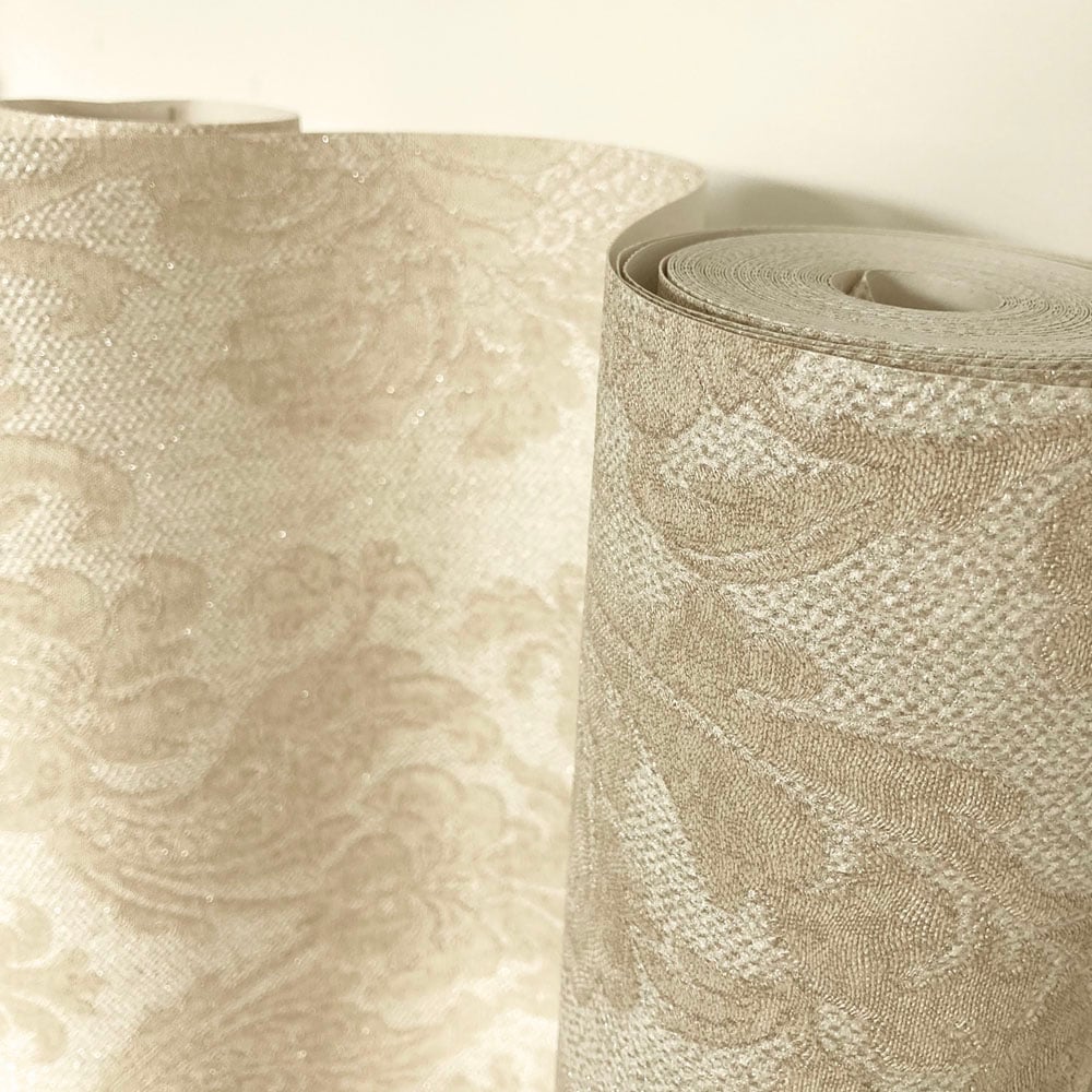 Belgravia Ciara Damask Textured Cream Image 5