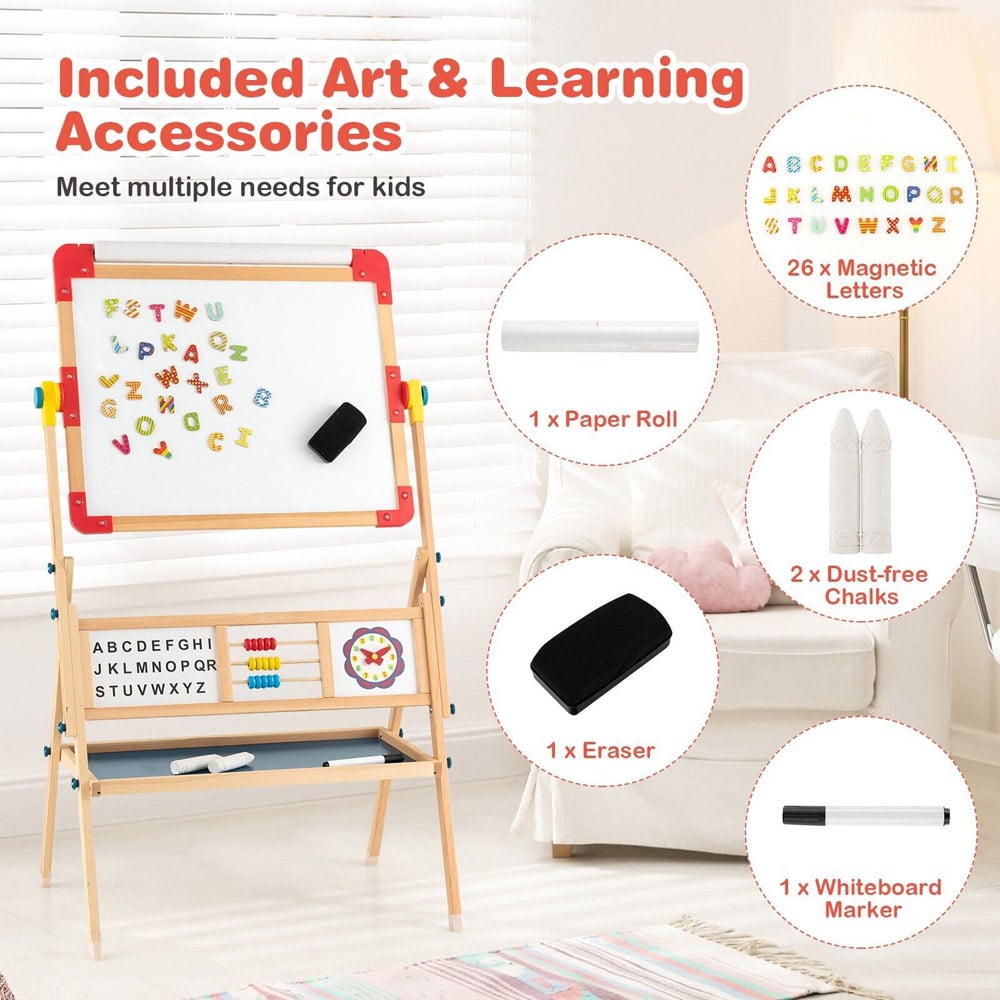 Costway 3 in 1 Freestanding Kid's Art Easel Image 7