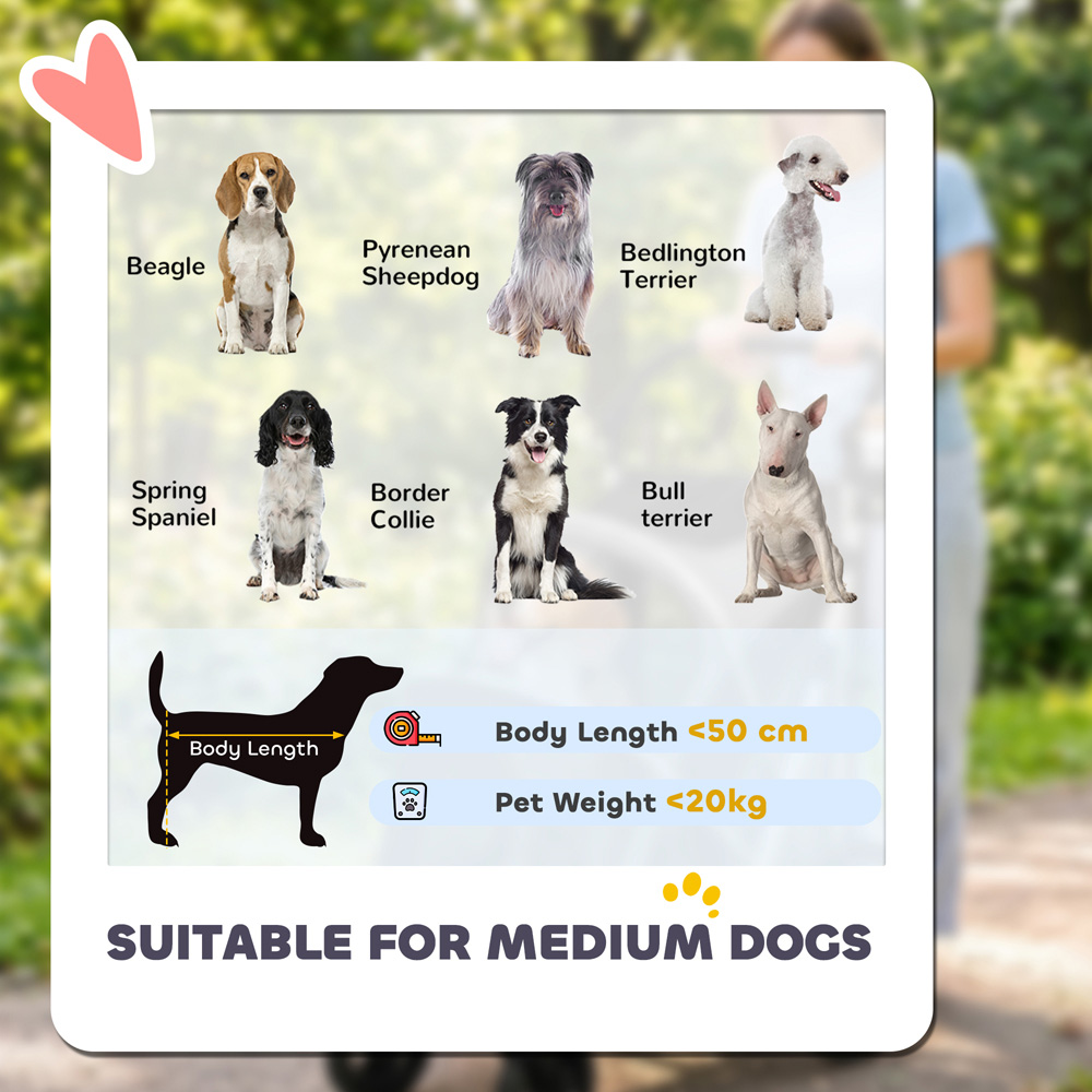 PawHut Small Medium Foldable Dog Stroller Image 4