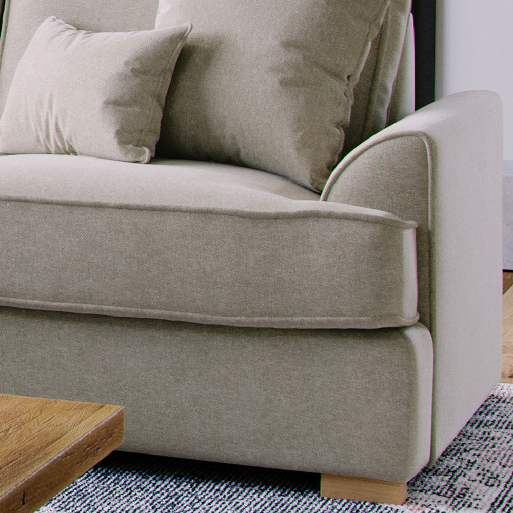 Alba City 2 Seater Stone Fabric Sofa Image 4