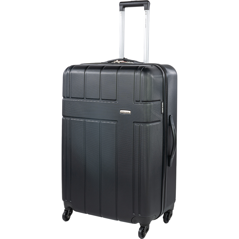Pierre Cardin Large Black Lightweight Trolley Suitcase Image 1