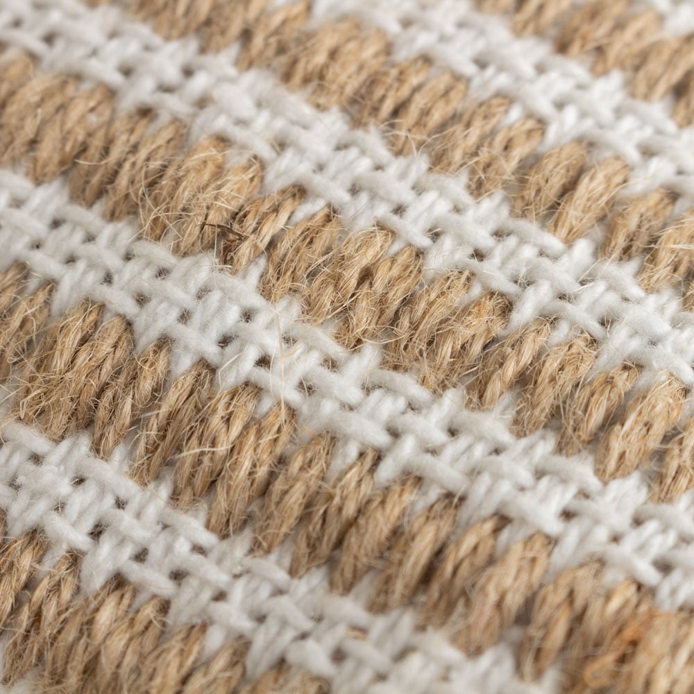 Yard Organik Natural Stripe Woven Cushion Image 5