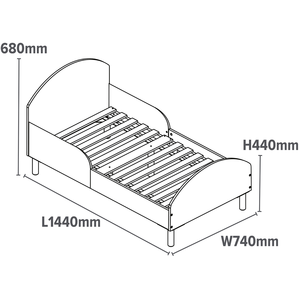 Liberty House Toys Single Toddler White Princess Bed Image 8