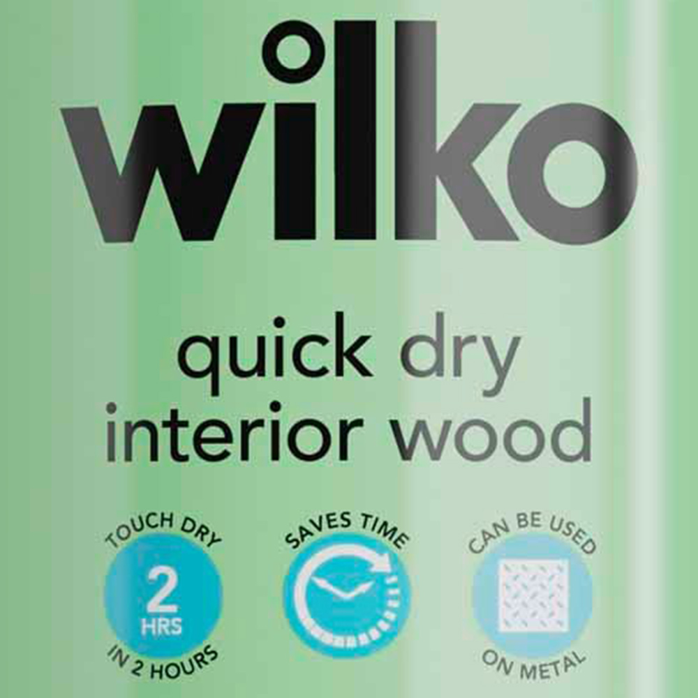 Wilko Quick Dry Interior Wood Warm Mineral Eggshell Paint 750ml Image 3