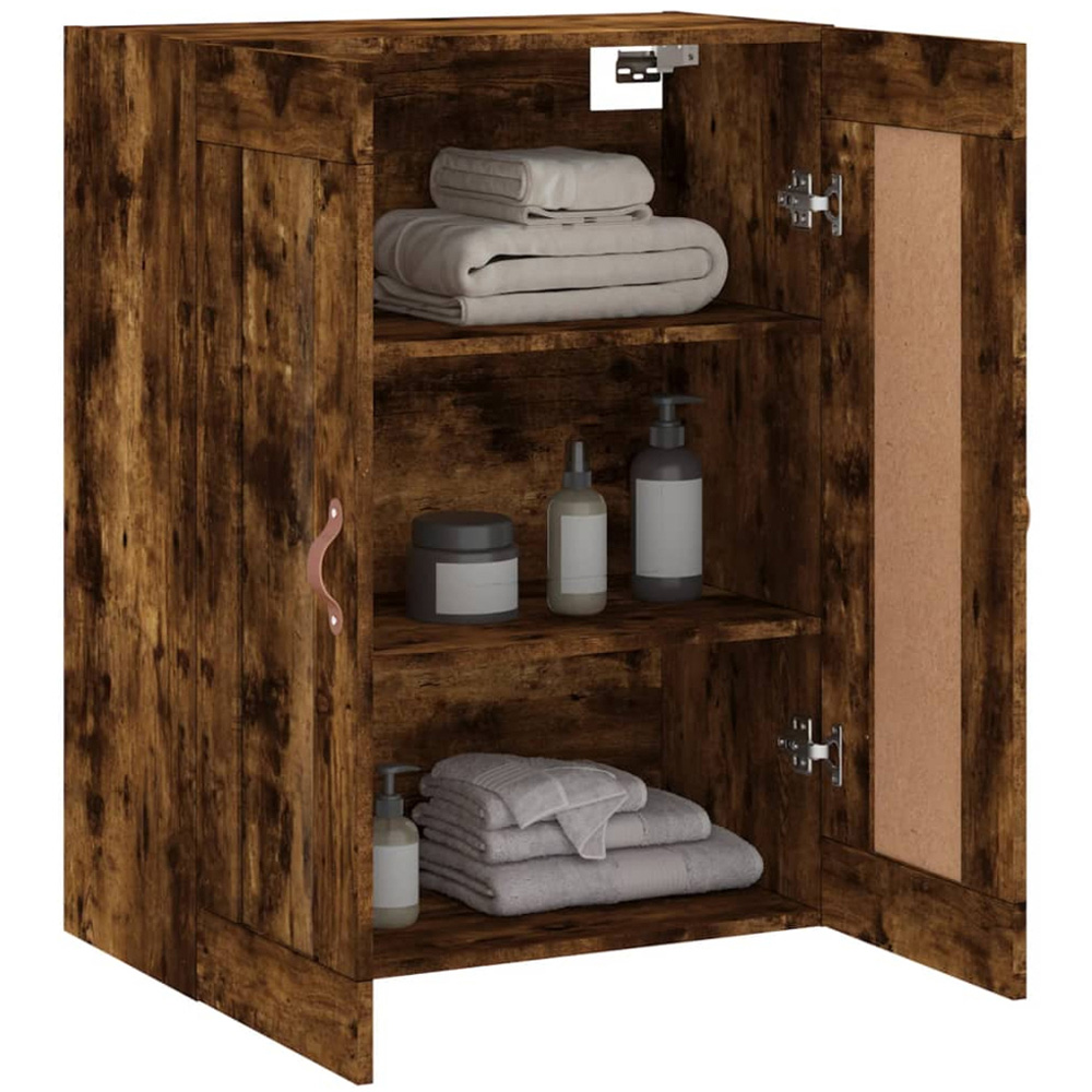 vidaXL 2 Door Smoked Oak Wall Mounted Cabinet Image 5