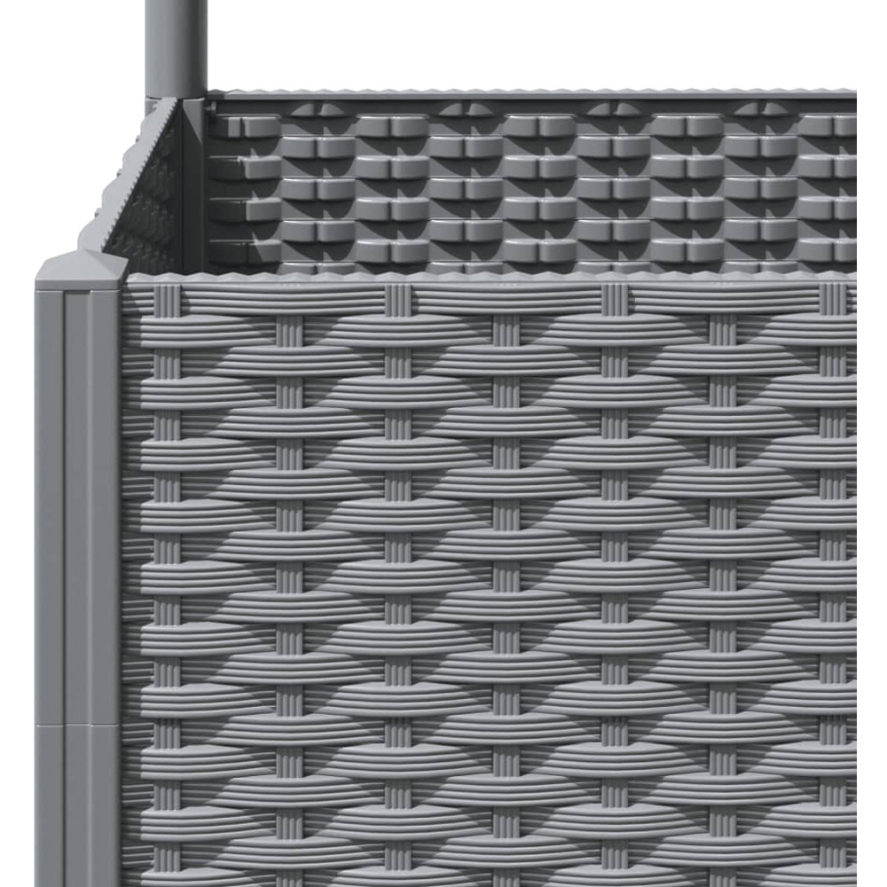 vidaXL Light Grey Polypropylene Garden Planter with Trellis 80 x 80 x 136cm Image 6