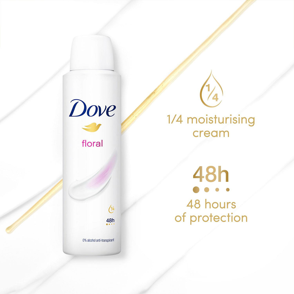 Dove Floral Sweat Protection Women Anti-Perspirant Deo 200ml 12 Pack Image 5