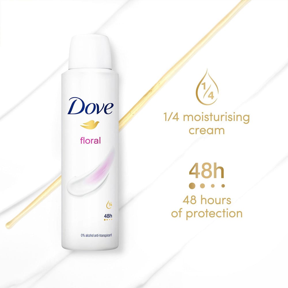 Dove Floral Sweat Protection Women Anti-Perspirant Deo 200ml 3 Pack Image 5