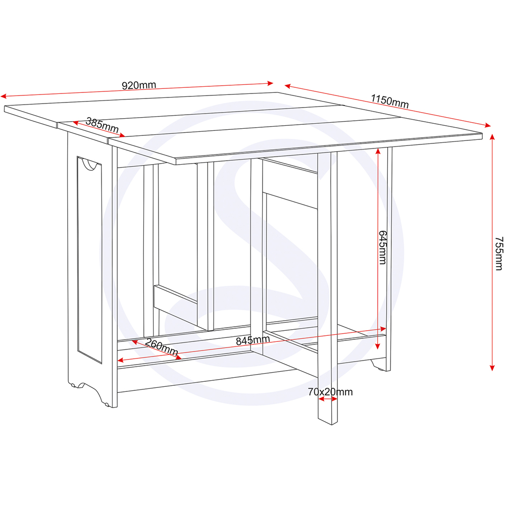 Seconique Santos 4 Seater Butterfly Foldable Dining Set Natural Wax Image 8