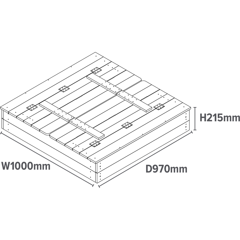 Liberty House Toys Kids Sandpit with Seating and Cover Image 9