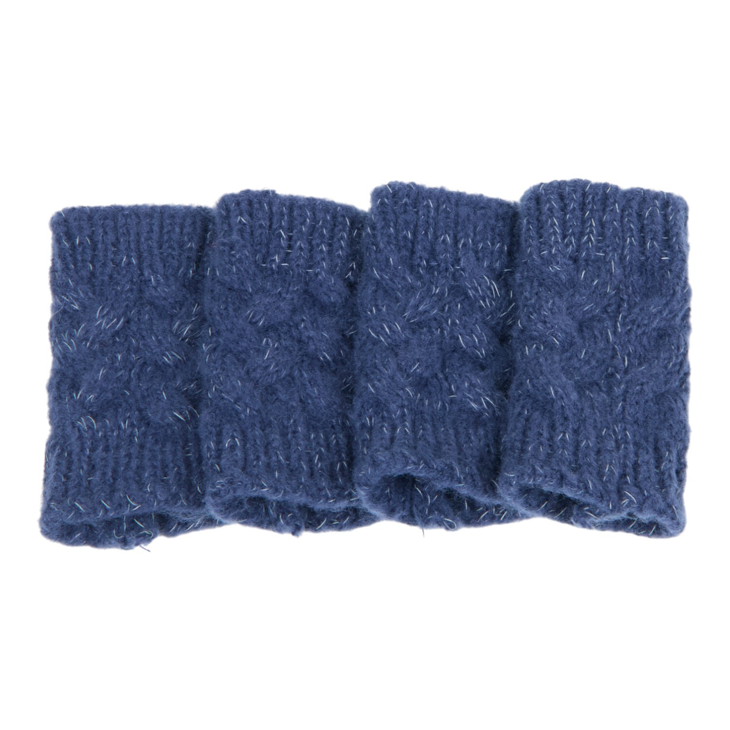 Pack of 4 Knitted Pet Leg Warmers Blue Image 2