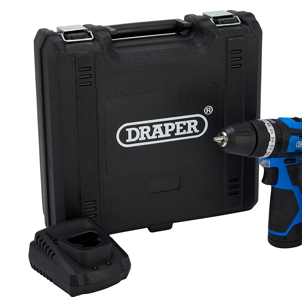 Draper 12V 2 x 1.5Ah Lithium-Ion Combi Drill and Impact Driver with Charger Image 2