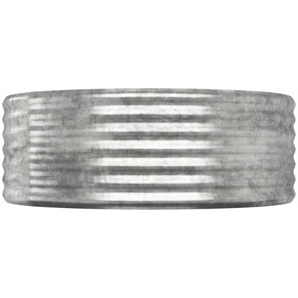 vidaXL Silver Galvanised Steel Raised Garden Bed 36 x 100 x 100cm Image 2
