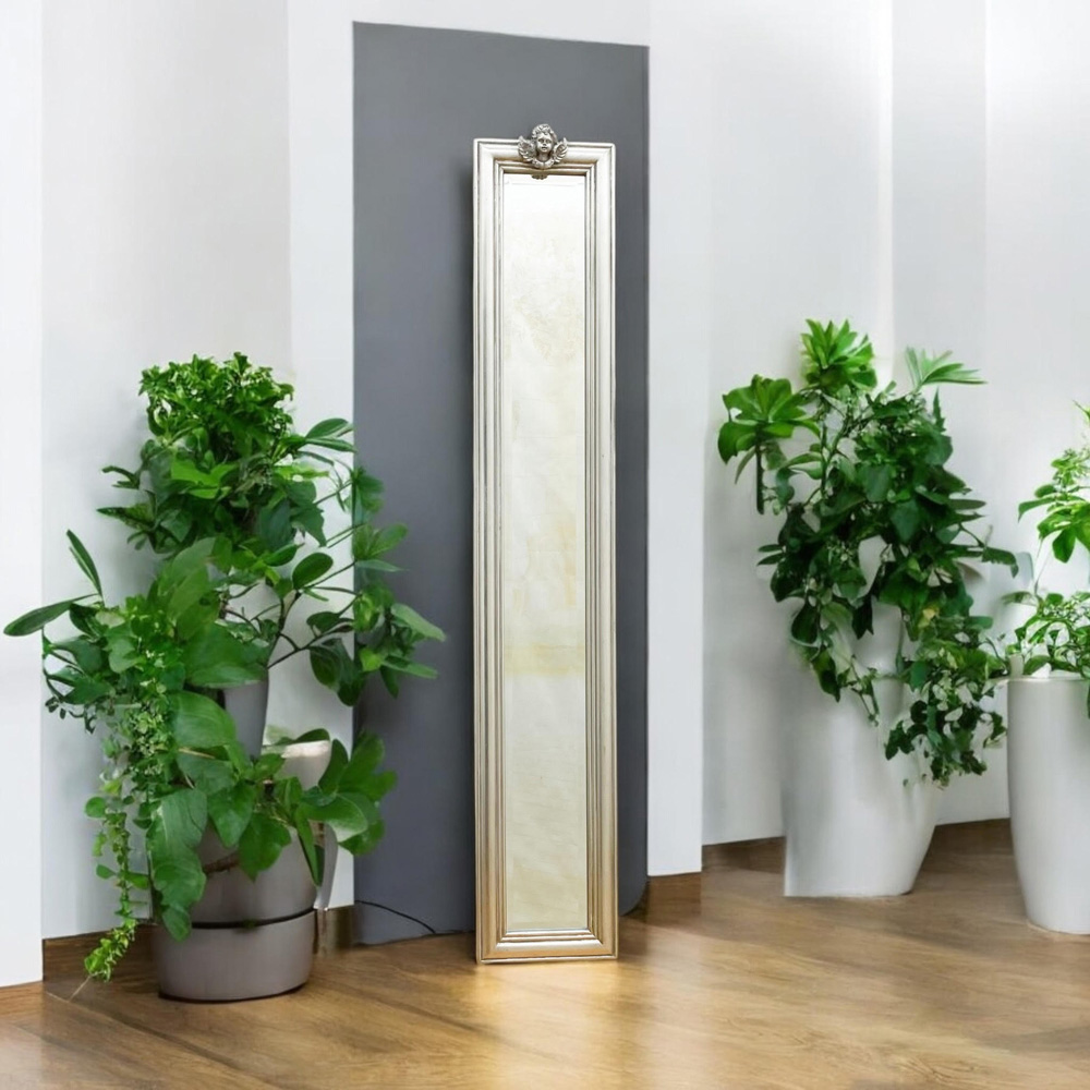 Acacia Home Silver Elegant Slim Wall Mirror 109 x 13cm Image 2