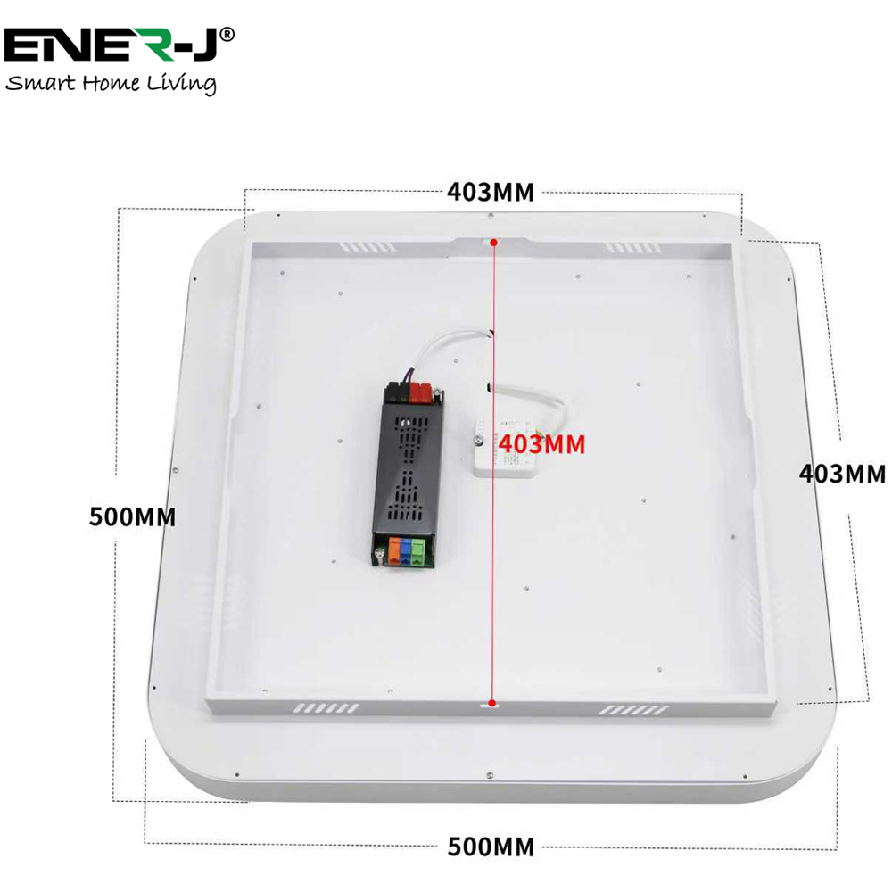 ENER-J 80W Animated Sky and Sunset Scenes RGBIC LED Square Ceiling Light 500 x 500mm Image 8
