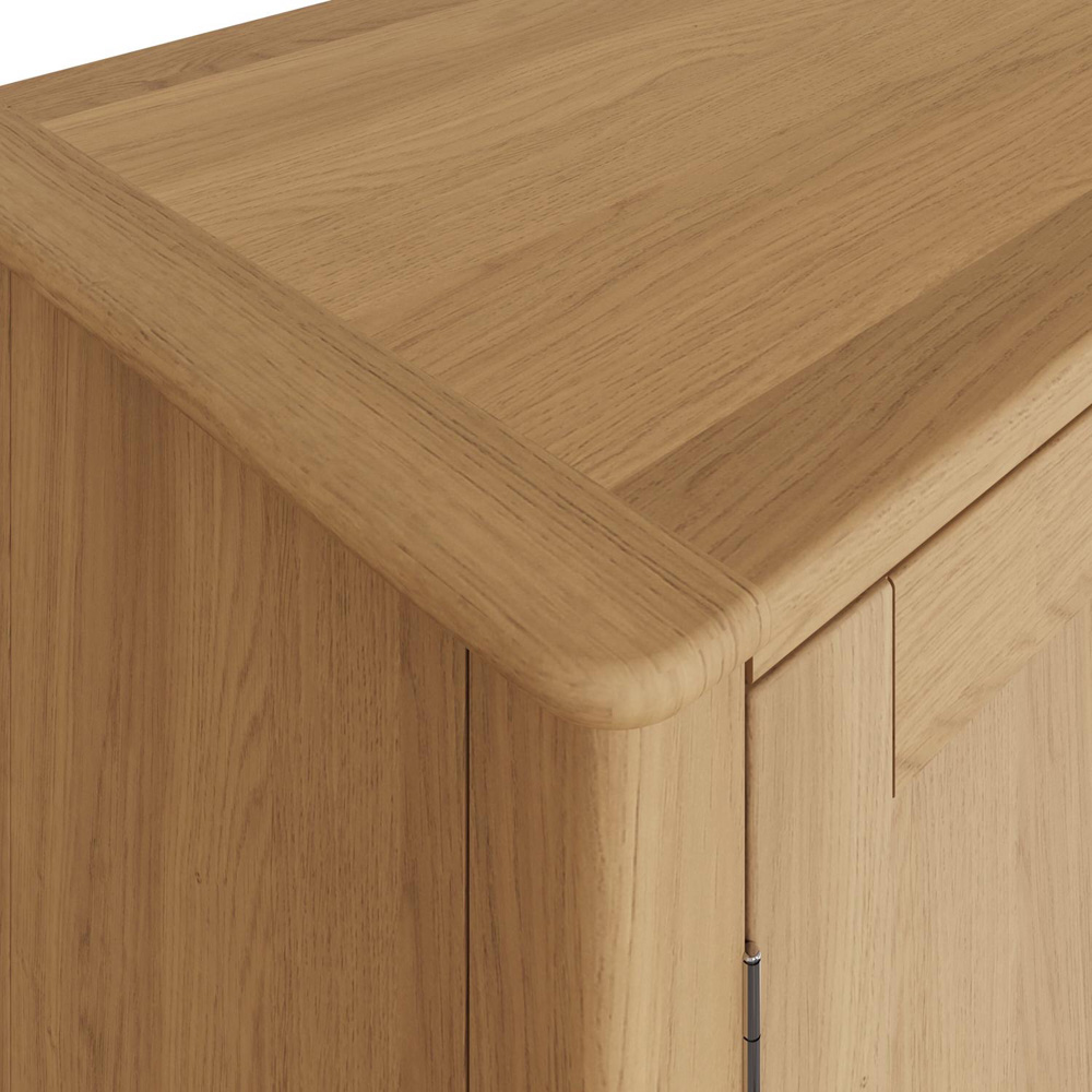 FWStyle Taberno 2 Door 2 Shelf Natural Lacquered Oak Wide TV Unit Image 5