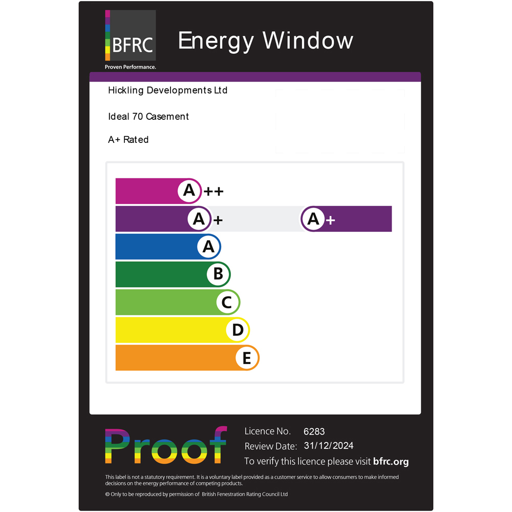 Crystal uPVC Triple Glazed Window LH Side Hung Next to a Fixed Grey White Obscure Glass 1190x1115mm Image 3