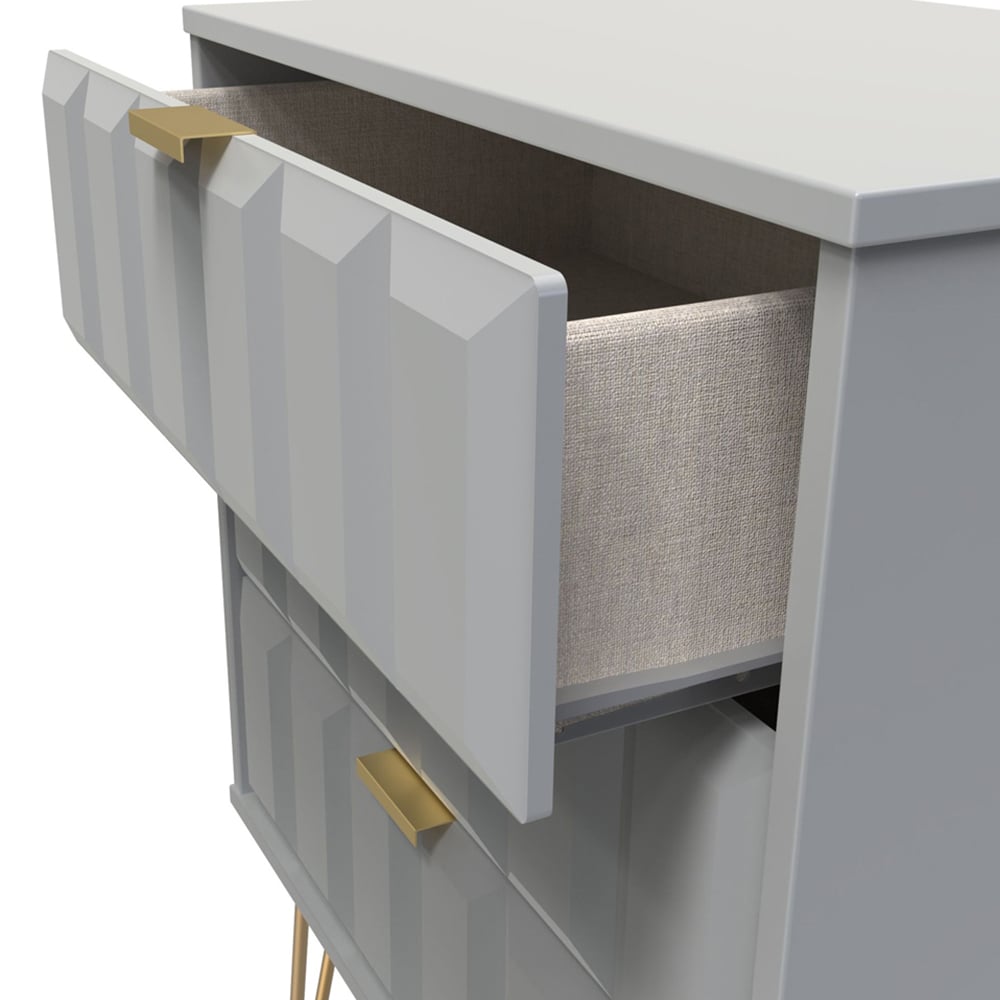 Crowndale Cube 3 Drawer Dusk Grey Chest of Drawers Ready Assembled Image 6