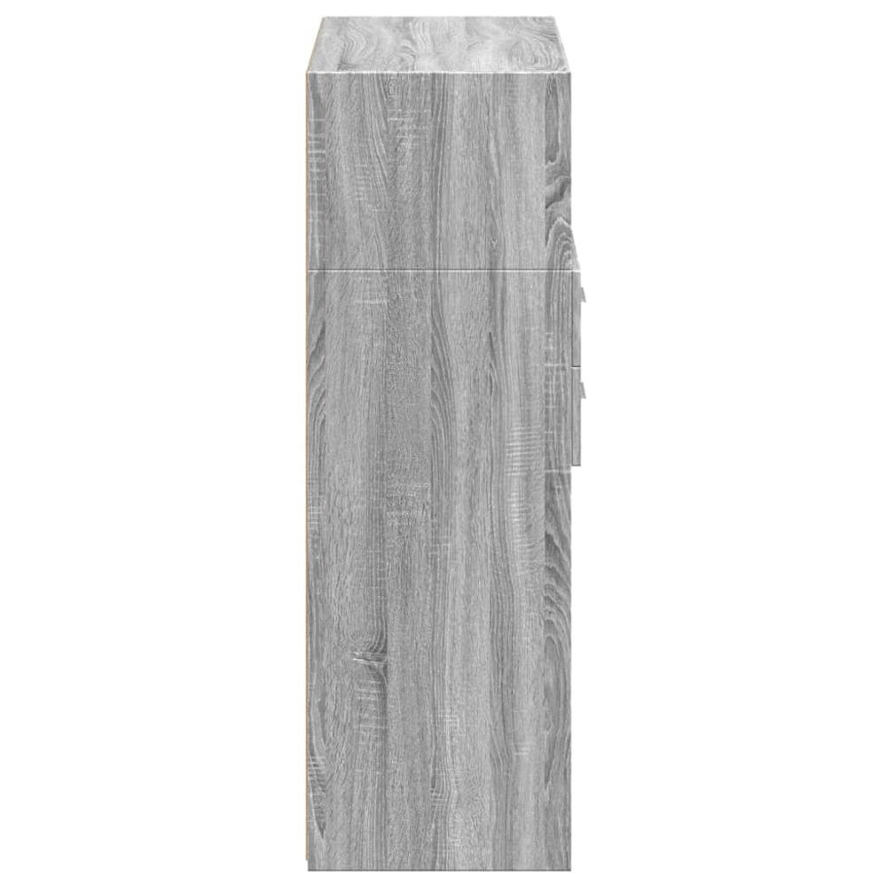 vidaXL 4 Drawer 6 Open Shelf Grey Highboard Image 5