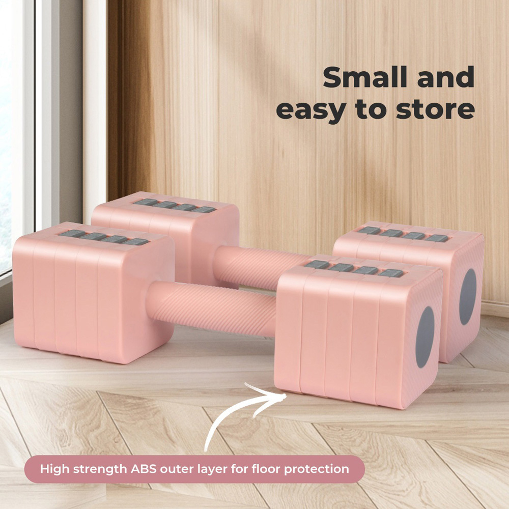 Spector Centra Pink Metal Adjustable Dumbbell Pair 2.8-10kg Image 7