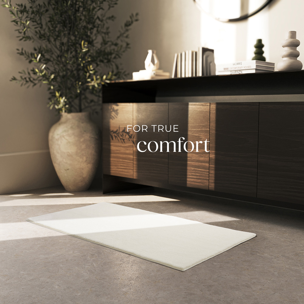 tectake Zonelle Cream Short Pile Ultra Soft Rug 110 x 60cm Image 3
