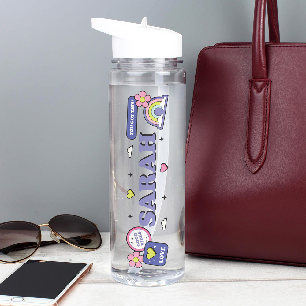 Personalised Memento Good Vibes Water Bottle 750ml Image 3