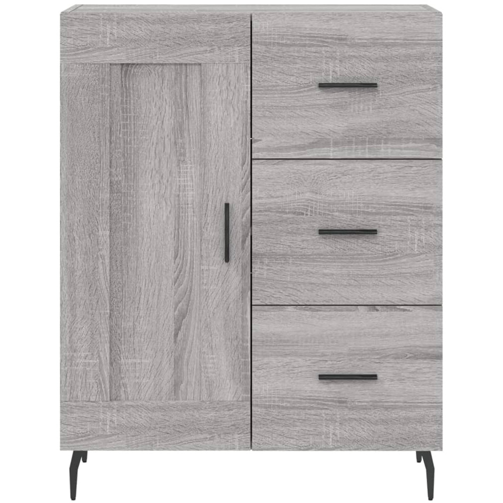 vidaXL 3 Door 3 Drawer Grey Sonoma Highboard Image 8
