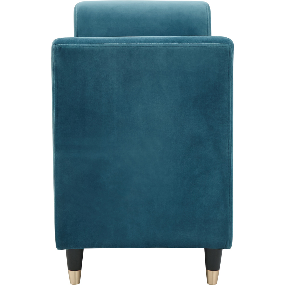 GFW Genoa Teal Blue Upholstered Window Seat With Storage Image 5