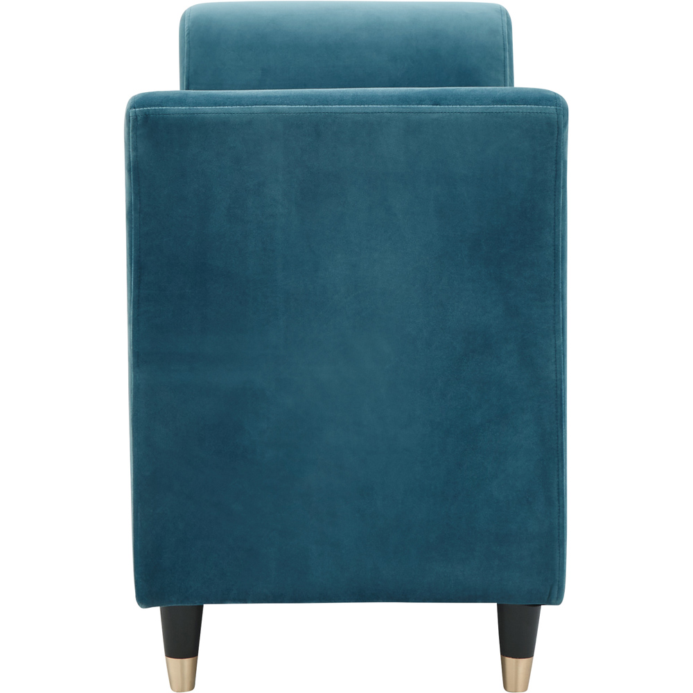 GFW Genoa Teal Blue Upholstered Window Seat With Storage Image 5