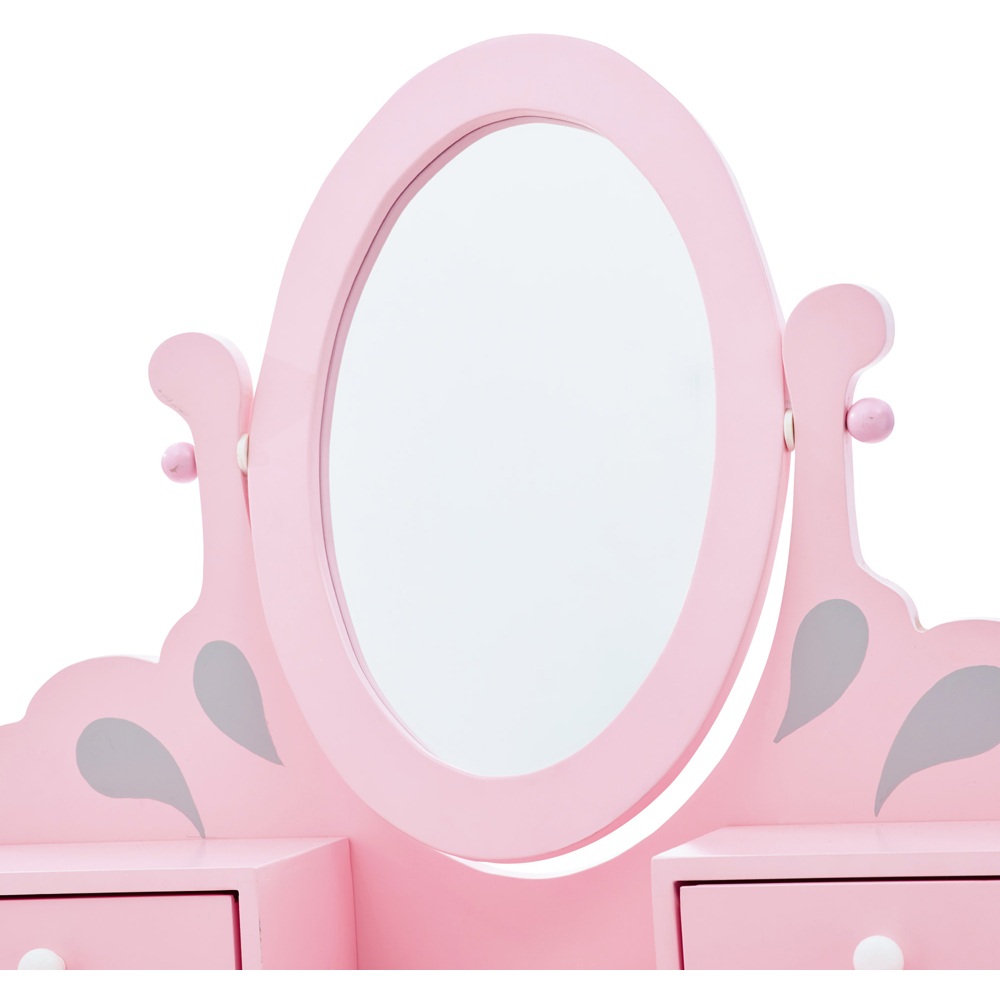 Teamson Kids Little Princess Pink and Grey Rapunzel Play Vanity Set Image 5