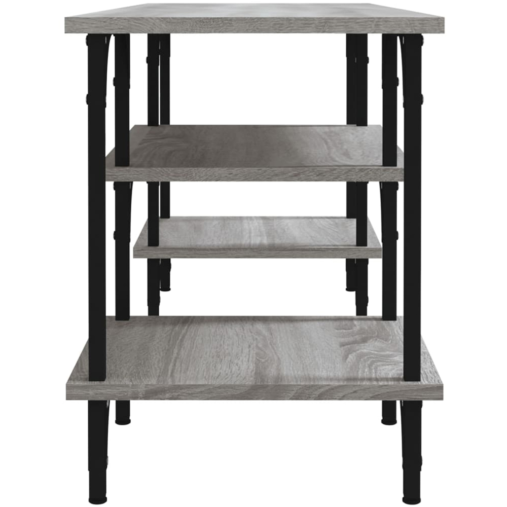 vidaXL 3 Shelf Grey Sonoma TV Cabinet Image 5
