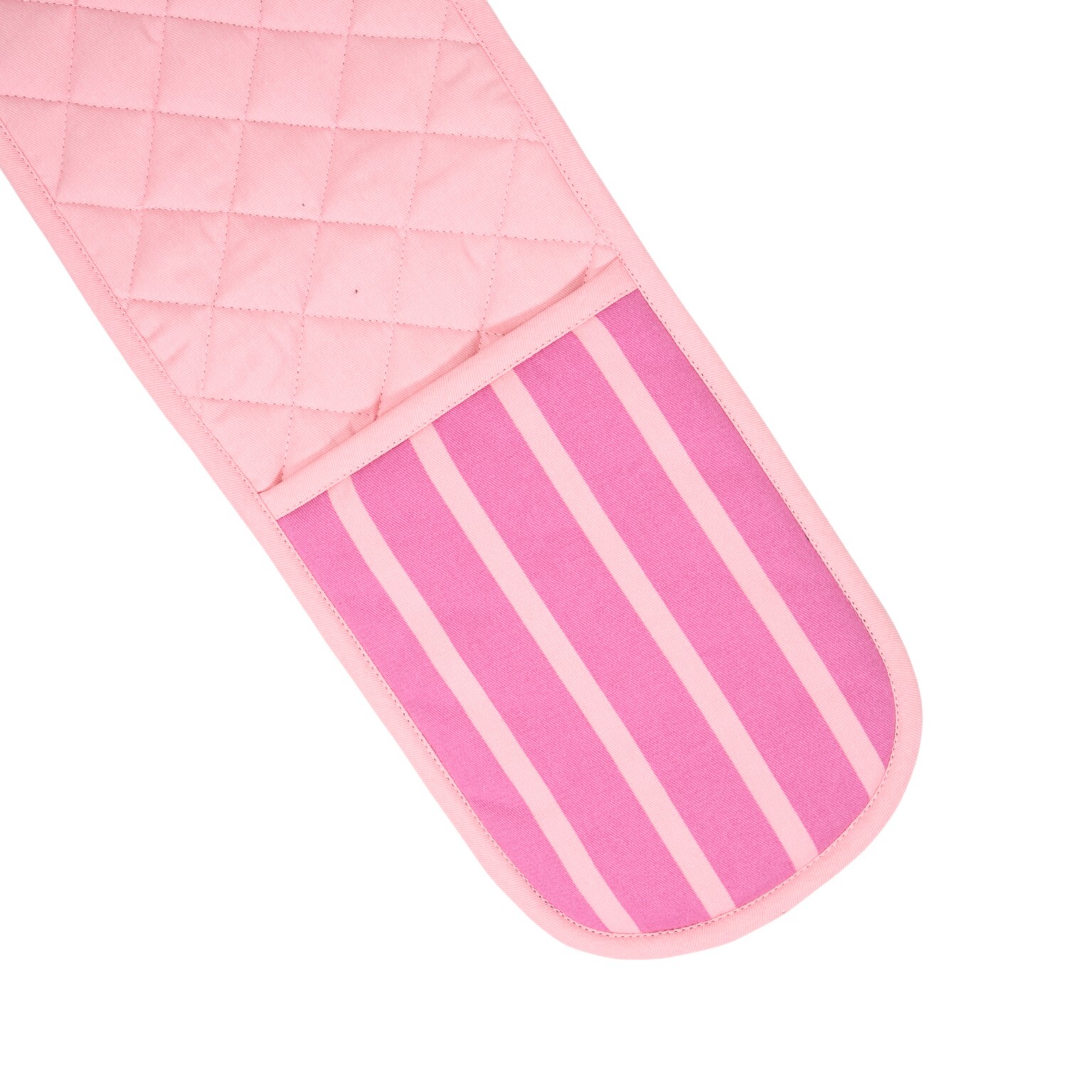 Stripe Double Oven Glove Pink Image 5