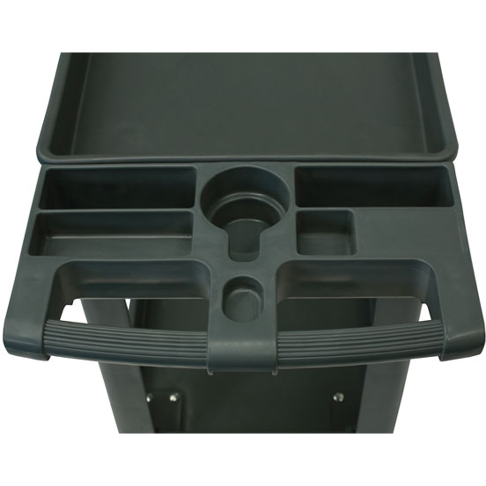 Laser 8089 Twin Level Black Workshop Utility Cart Image 4