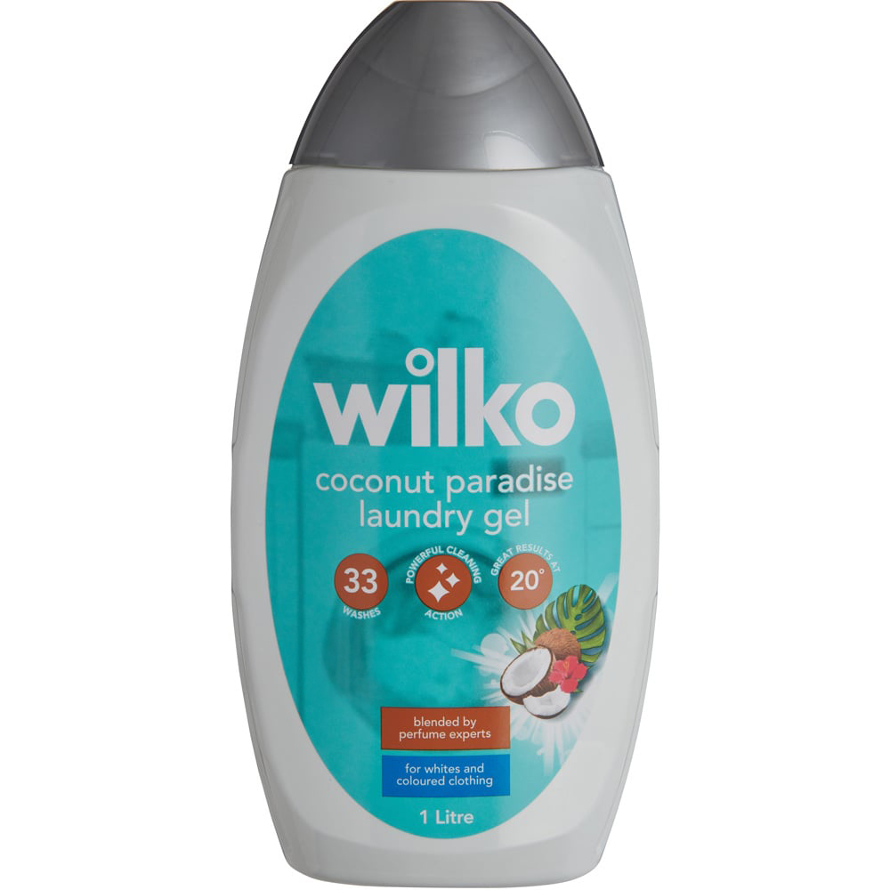 Wilko Biological Coconut Paradise Laundry Gel 33 Washes 1L Image 1