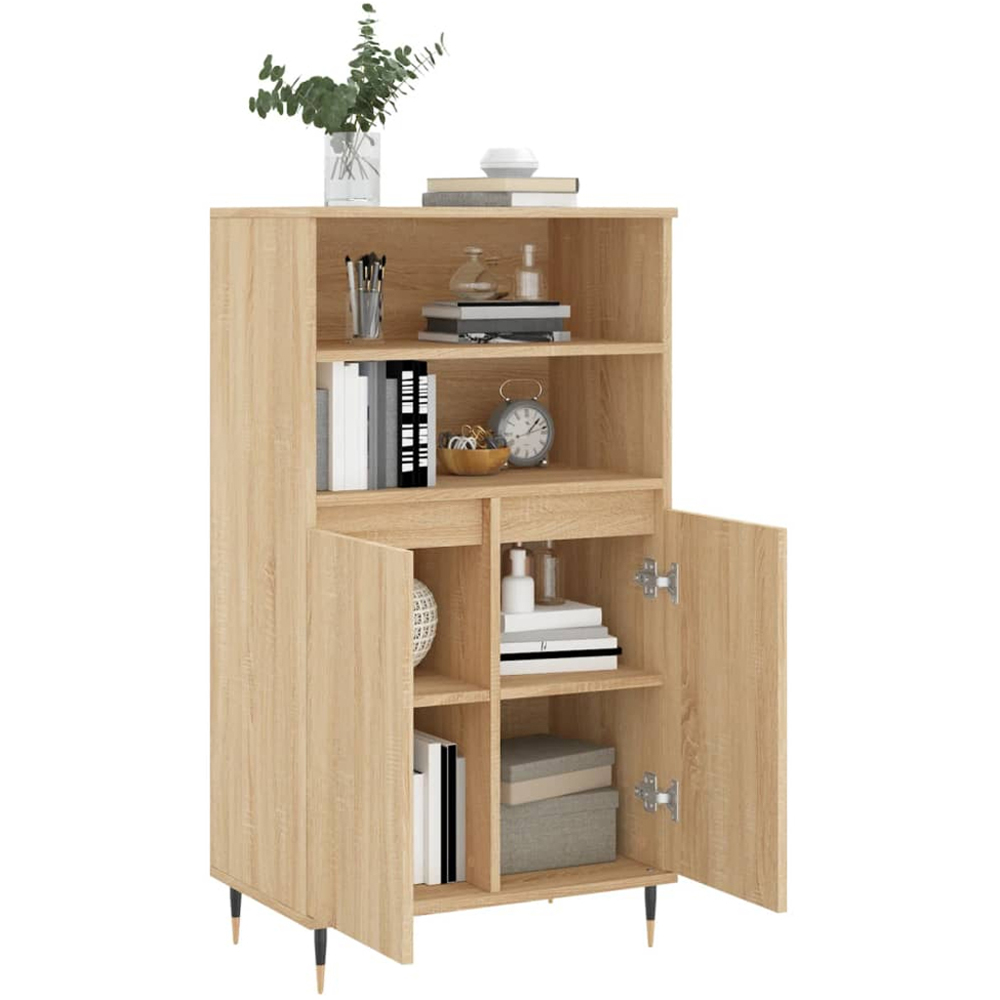 vidaXL 2 Door 2 Shelf Sonoma Oak Highboard Image 4