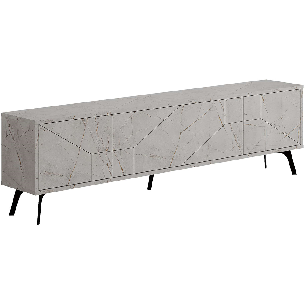 Decortie Dune 4 Door Gold Marble Effect TV Stand Image 2