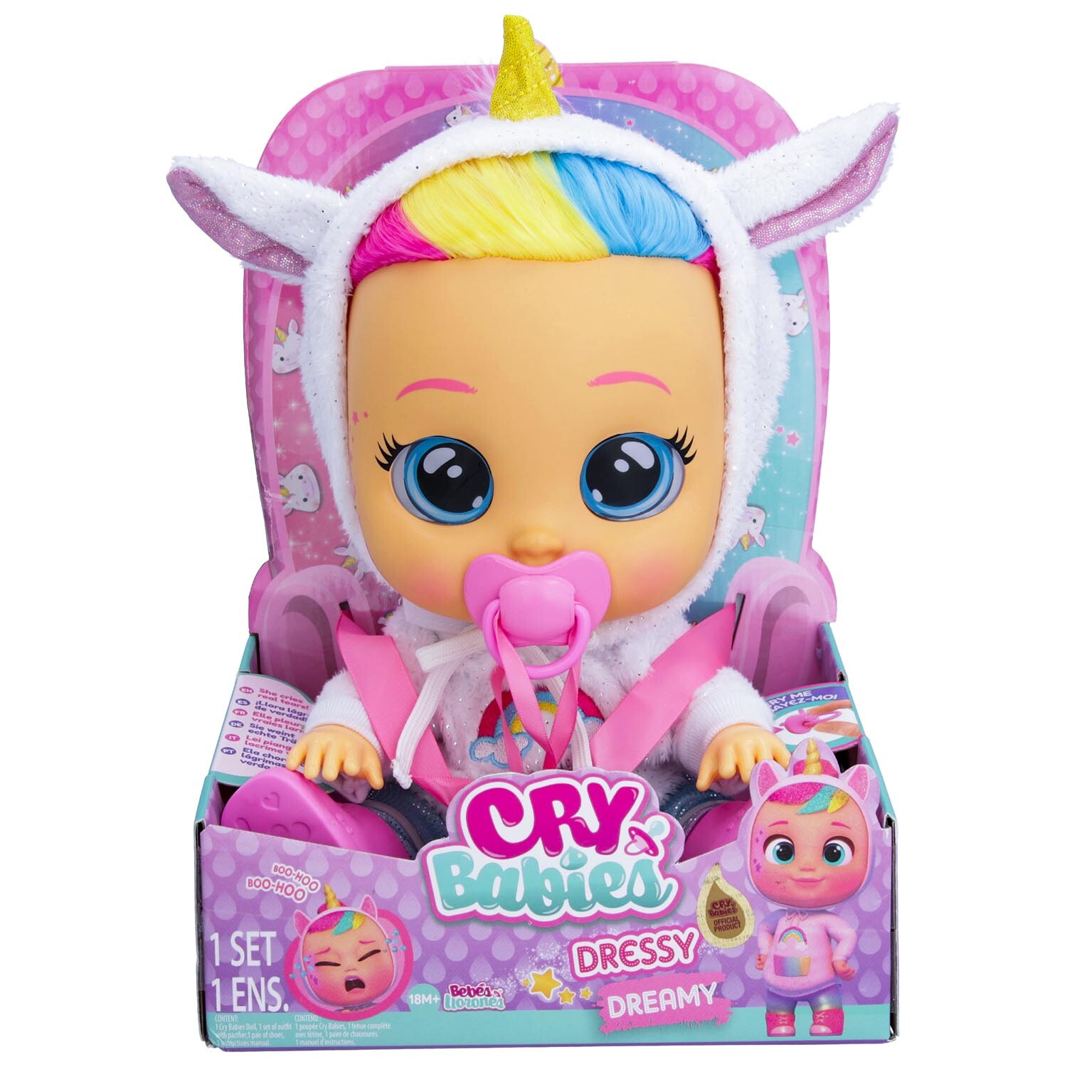 Cry Babies Dressy Dreamy Doll Pink Image 1