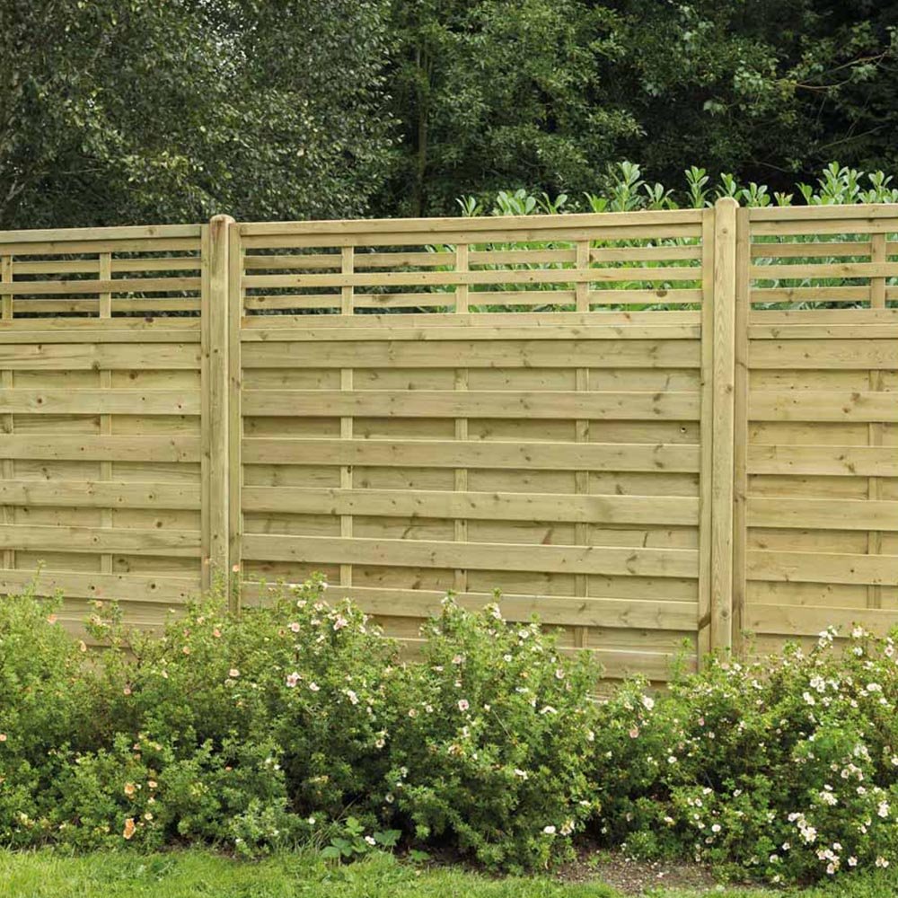 Forest Garden Decorative Kyoto Pressure Treated Fence Panel 6 x 6ft Mixed Softwood - wilko