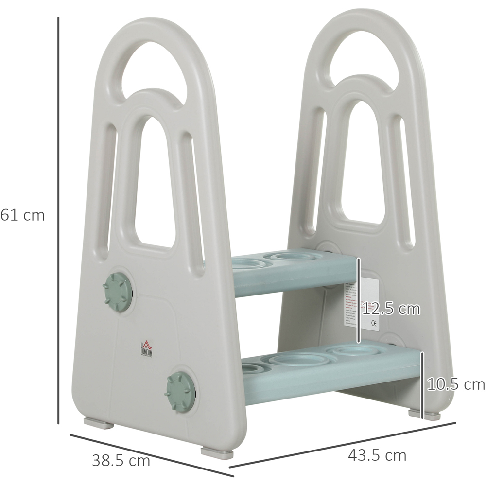 Playful Haven Blue and Grey Kids Step Stool Image 6