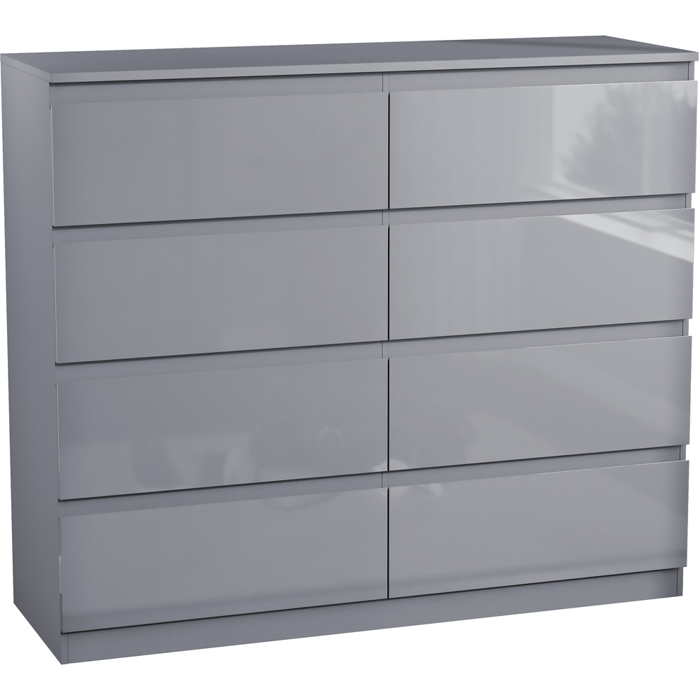 VIDA DESIGNS Glinton 8 Drawer Grey Chest of Drawers Image 2