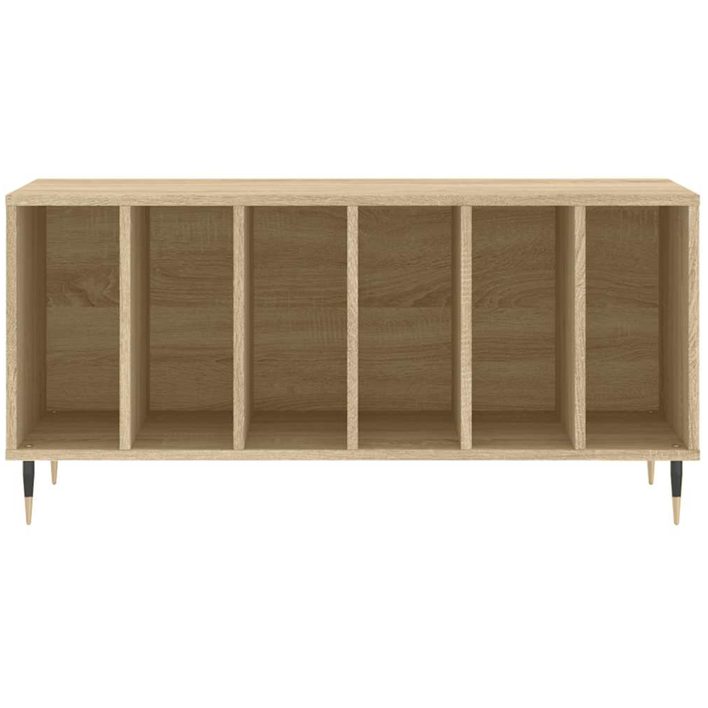 vidaXL 6 Shelf Sonoma Oak Record Cabinet Image 4