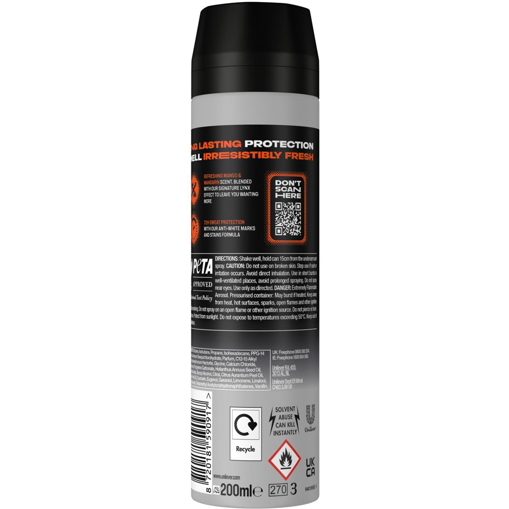 Lynx Sunset Fresh Antiperspirant Deodorant Spray 200ml 6 Pack Image 4