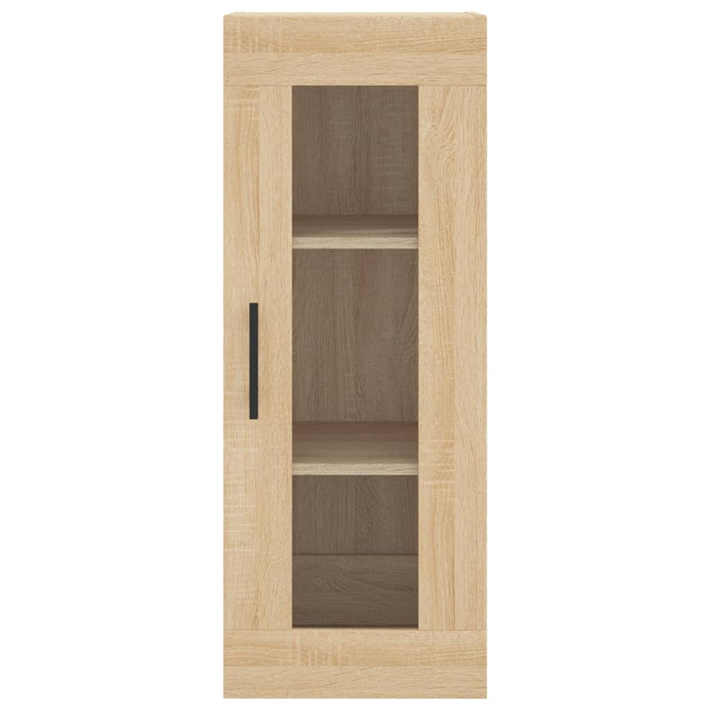 vidaXL Single Glass Door 3 Shelf Sonoma Oak Highboard Image 6