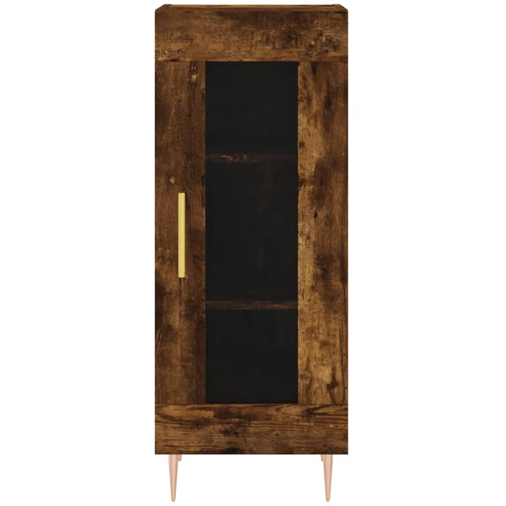 vidaXL 2 Glass Door Smoked Oak Highboard Image 8