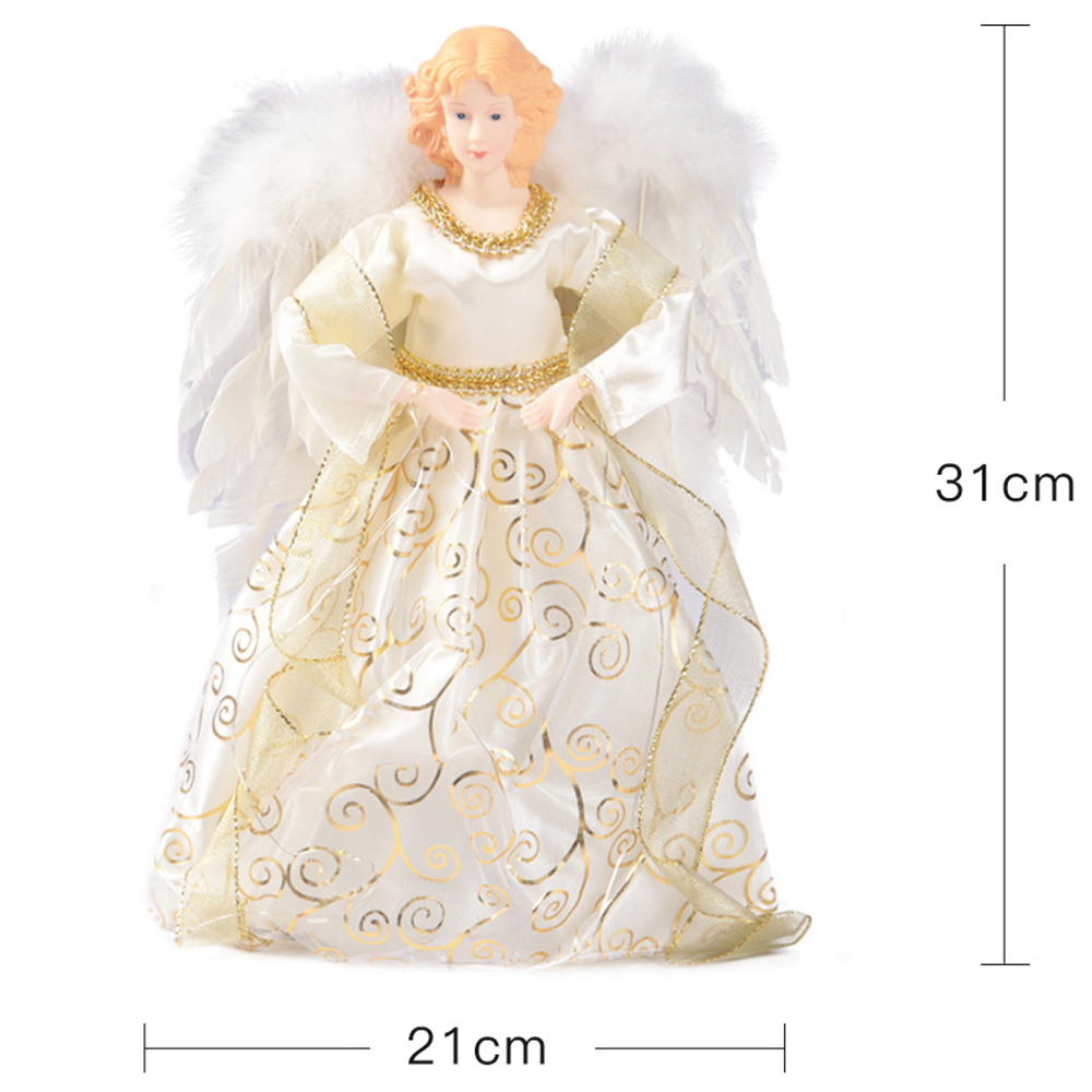 Living and Home Gold Angel Christmas Tree Topper with Lights Image 8