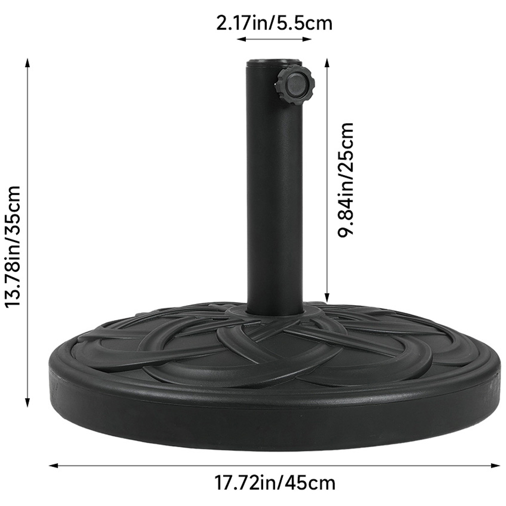 Living and Home Spiral Cross Effect Heavy Duty Round Umbrella Base 25kg Image 6