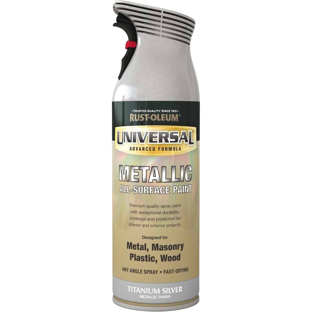 Rust-Oleum Universal Titanium Silver Spray Paint 400ml Image